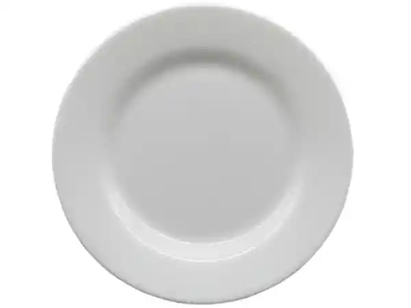 Sabana Plato Circular Plano Pequeño Blanco