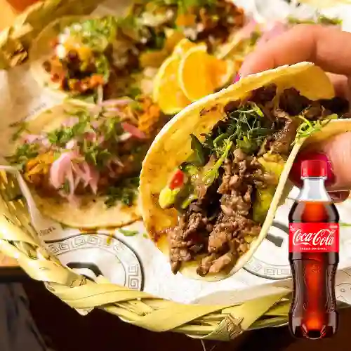 Combo Tacos de Arrachera X 2 +Cocacola Orig 400ml
