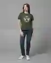 Camiseta Mujer Verde Talla M 209G105_VER195406 Rifle