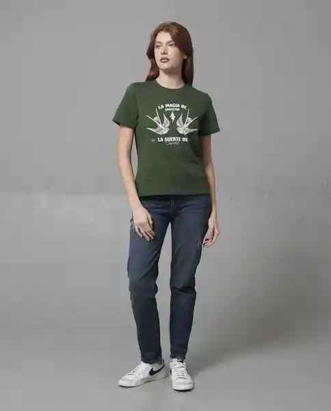 Camiseta Mujer Verde Talla M 209G105_VER195406 Rifle