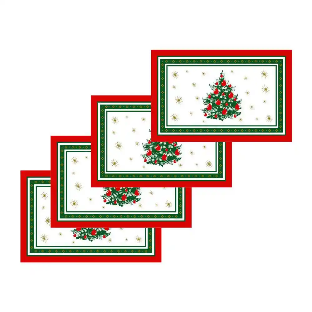 Rascheltex Individual Christmas Blanco/Rojo Xt30X46 09AAAUZS0A