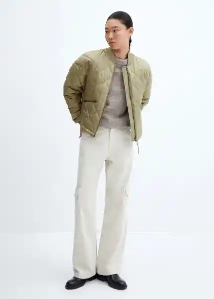 Chaleco Lápiz Khaki Talla XL Mujer Mango