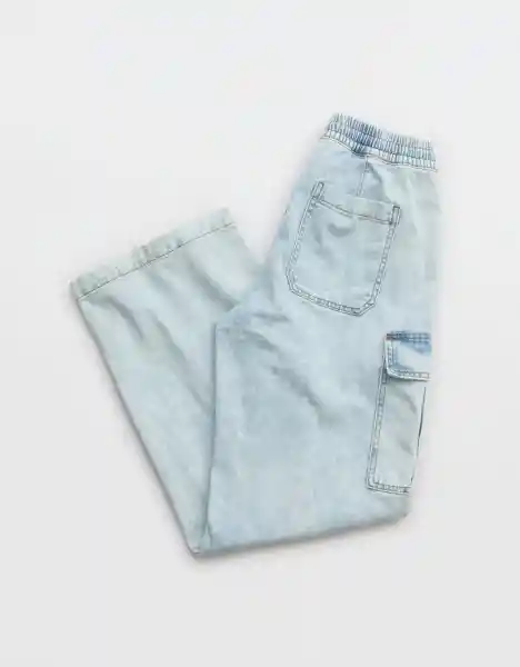 Pantalón Aerie Cintura Elástica Azul Small American Eagle