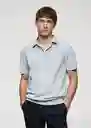 Camiseta Polo Arraona Celeste Talla L Hombre Mango