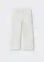 Jean Culotte Blanco Talla 13 Niñas Mango