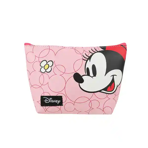 Cosmetiquera Forma Trapecio Mickey Mouse Minnie Rosa Miniso