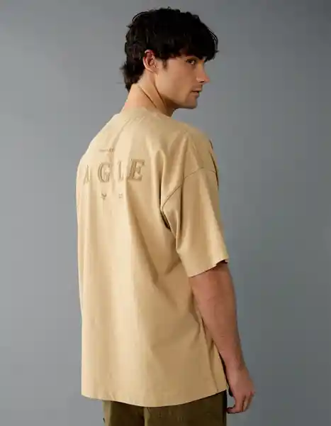 Camiseta Hombre Beige Talla Medium 4597204 American Eagle