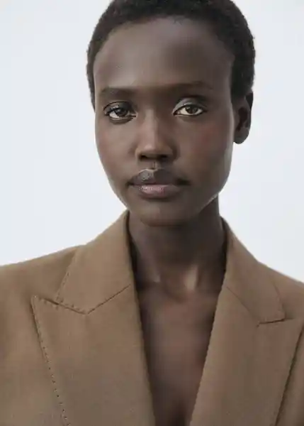 Blazer Americana Iris Topo Talla M Mujer Mango