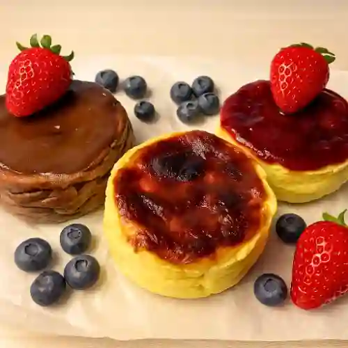 Caja 3 tortas de queso para compartir