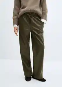 Pantalón Charlize Khaki Talla L Mujer Mango