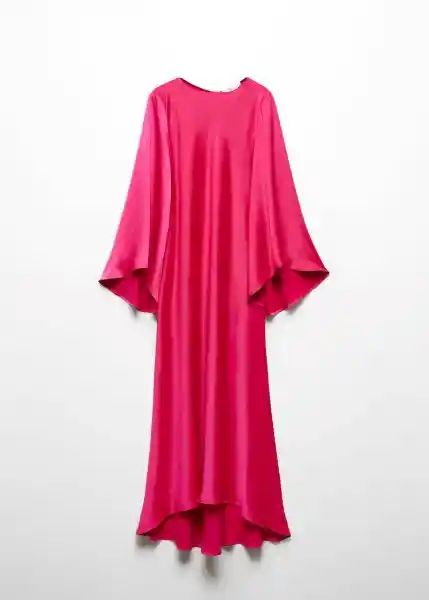 Vestido Rosa-A Fucsia Talla L Mujer Mango