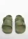 Chanclas Pauk Khaki Talla 35 Niños Mango