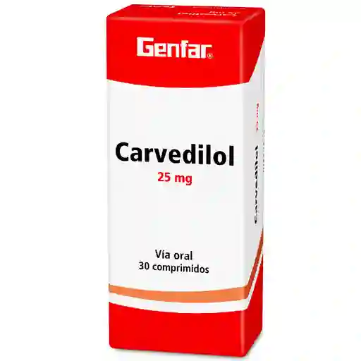 Genfar Carvedilol Bloqueador Beta (25 mg) Comprimidos