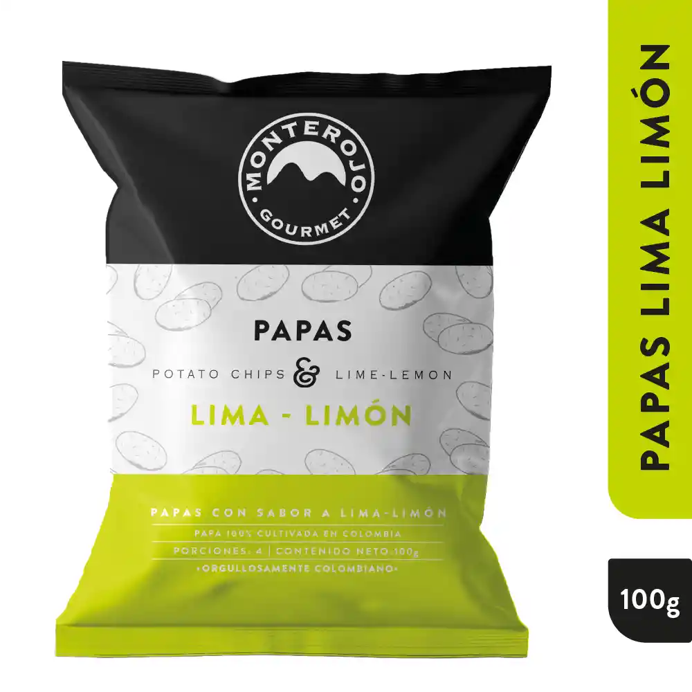Monte Rojo Papas Lima Limón 100 gr