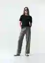 Camiseta Mujer Negro Puro Ultraoscuro Talla S 403G041 Naf Naf
