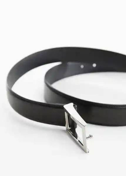 Cinturón Plate Negro Talla 91 Hombre Mango