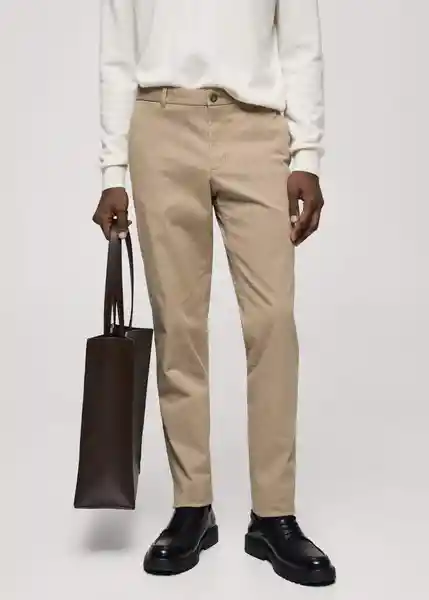 Pantalón Barna Beige Talla 38 Hombre Mango