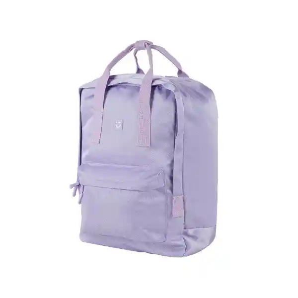 Maleta Escolar Rectangular Con Asa Lila Serie Miniso