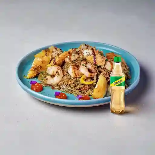 Combo Yakimeshi Mar + Schweppes Ginger Ale 400ML