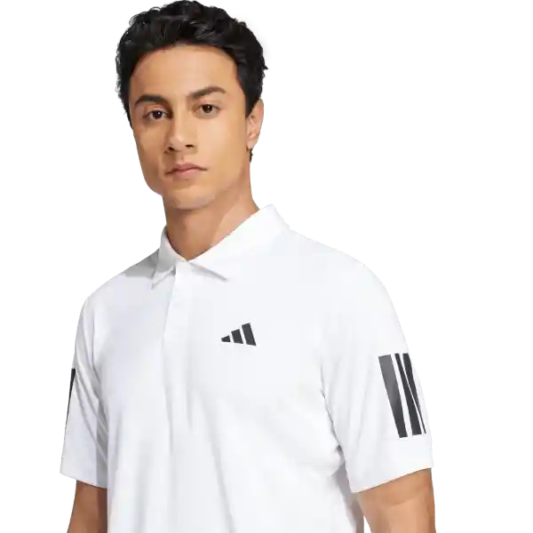 Adidas Camiseta Polo Club 3Str Para Tenis Hombre Blanco Talla XL
