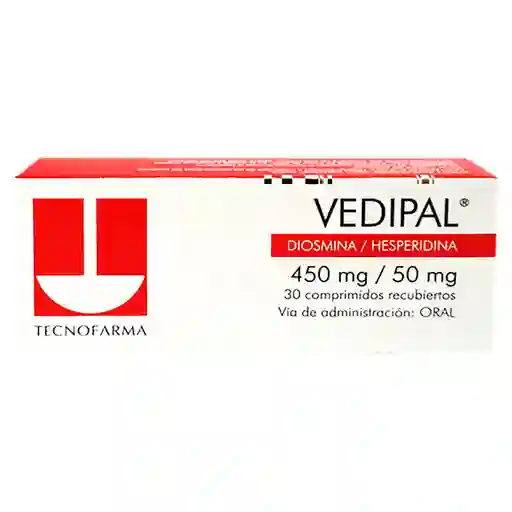Vedipal Tecnofarma 450Mg/50Mg X 30 Comprimidos