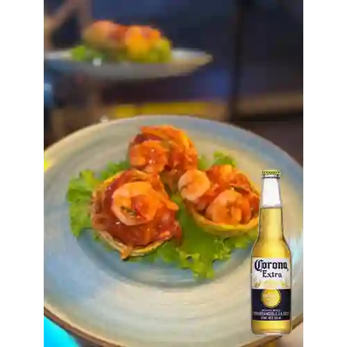 Combo Camarón en Acción + Corona Extra 355 ml