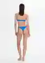 Top Bikini Maca Azul Talla M Mujer Mango