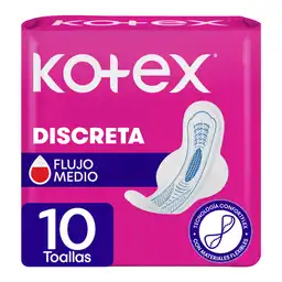 Toalla Higiénica Kotex Ultrafina Discreta 10 Und