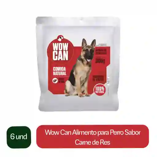 6 x Wow Can Alimento Para Perro Sabor Carne de Res