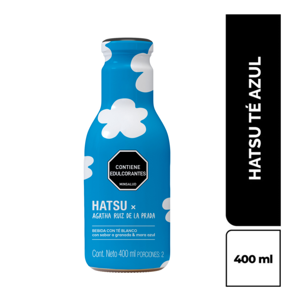 Hatsu té Azul Sin Calorías Vidrio 400 mL