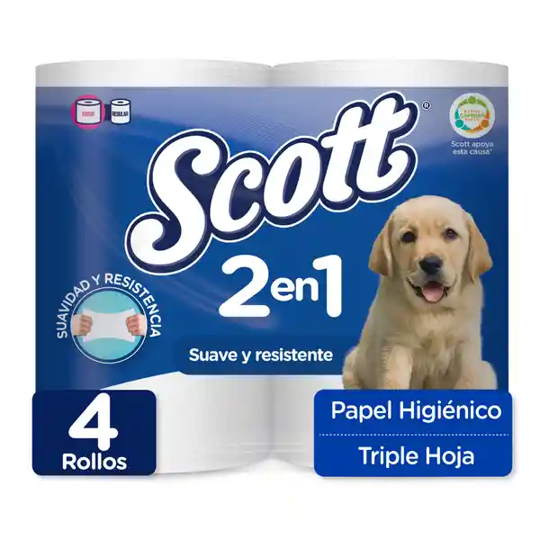 Scott Papel Higiénico 2 en Rollos