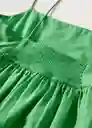 Vestido Zamora Verde Talla 24 Mujer Mango