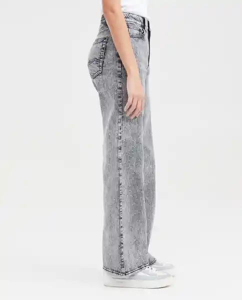 Jean Special Fit Wide Leg Gris Grafito Oscuro Talla 10 Chevignon