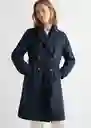 Abrigo Trench Navy Talla 21 Teen Niñas Mango