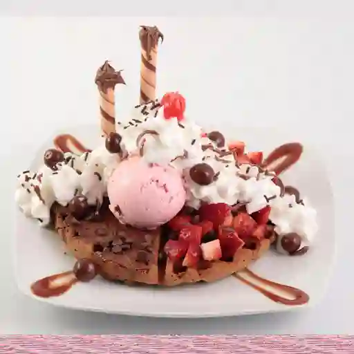 Waffle de chocolate