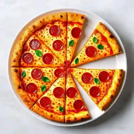 Pizza Salami Pepperoni Personal con Borde