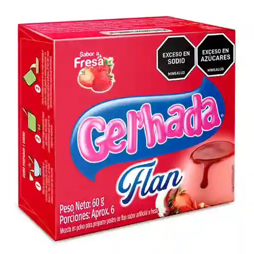 Gel'hada Flan de Fresa