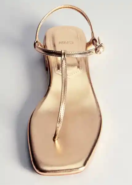 Sandalias Middle Oro Talla 40 Mujer Mango