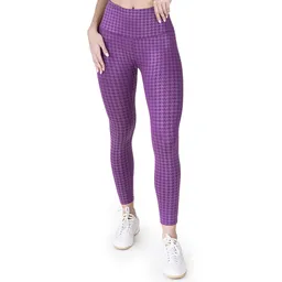 Legging Houndstooth Purpura Talla L Everlast