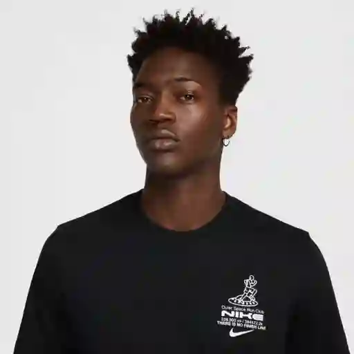 Nike Camiseta M Tee Run Iykyk Manga Corta Hombre Negro Talla L