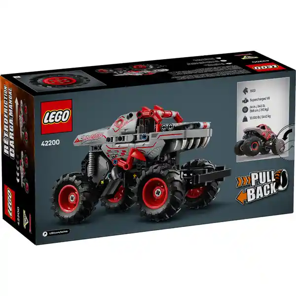 Set Construcción Monster Jam Thunderroarus Con Motor Carga Lego