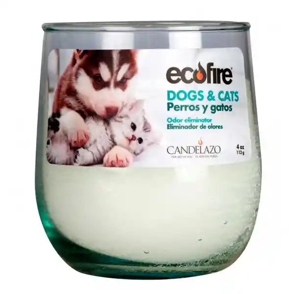 Vela Vaso Perros y Gatos Ecofire Ambiente Esencial