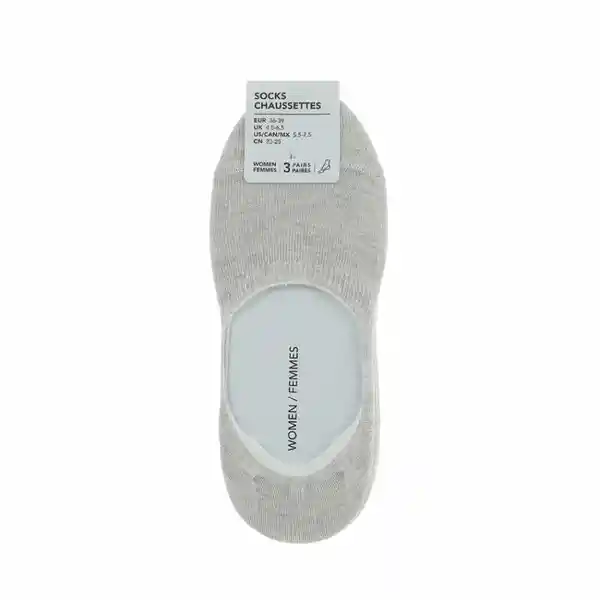 Medias Baleta Antiderrapante Para Mujer Gris Beige Negro Miniso