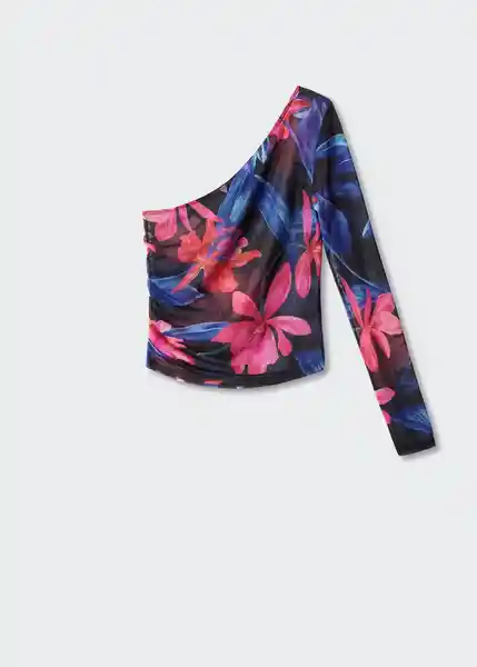 Camiseta Dion Fucsia Talla M Mujer Mango