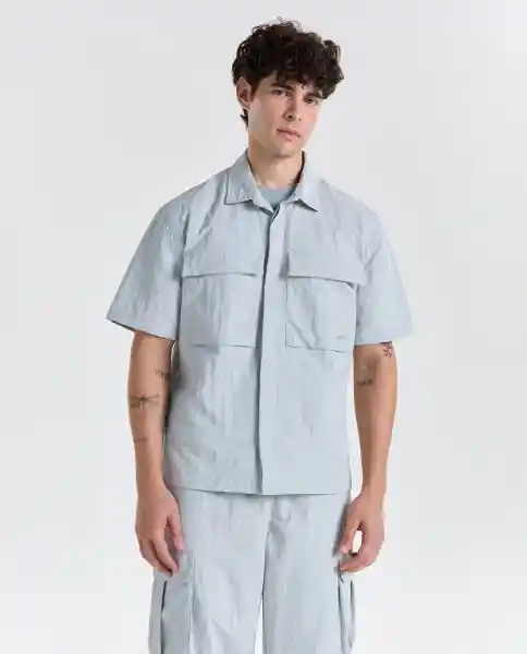 Camisa Hombre Gris Talla L 819G006_GRI154704 Americanino