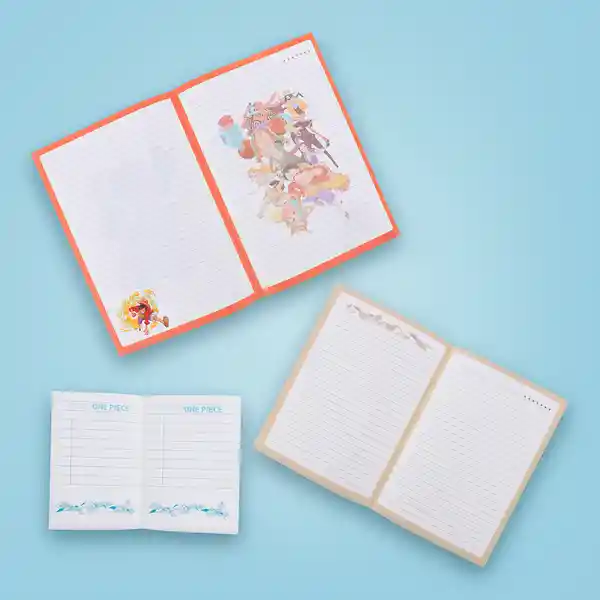 Set de Libretas Encuadernadas Con Costura Serie One Piece Miniso