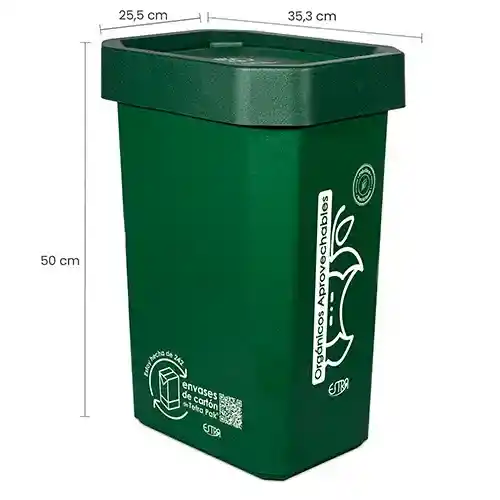 Estra Caneca Ecobins Vaiven Verde 26 L