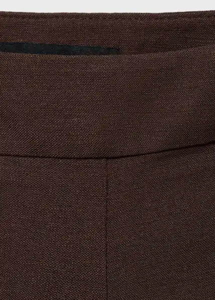 Bermuda Laguna Chocolate Talla 36 Mujer Mango