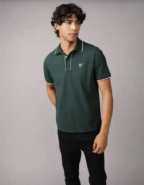 Polo Hombre Verde Talla Large 4559300 American Eagle