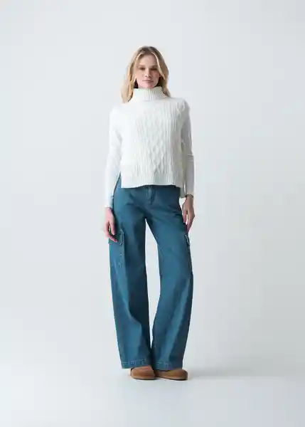 Tejido Mujer Crudo Marfil Claro Talla S 083G055 Naf Naf